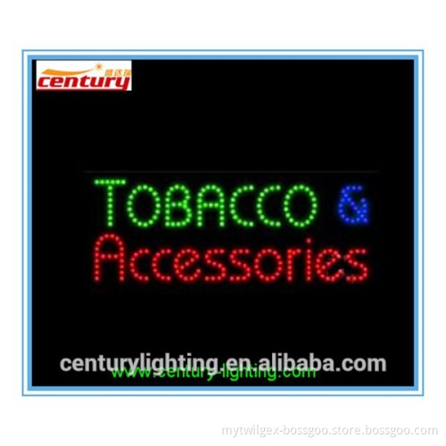 tobacco accessories animated led sign